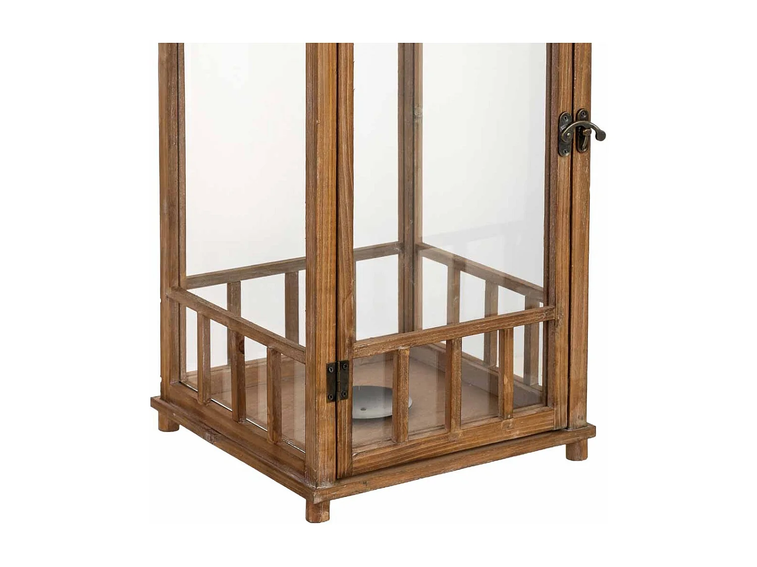 Farol de madera 30x30x72.5h cm