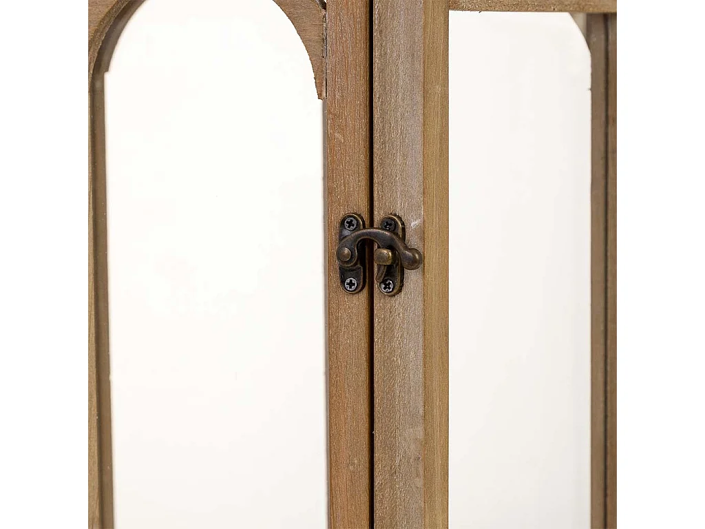 Lanterna in legno marrone 30x23x64h cm