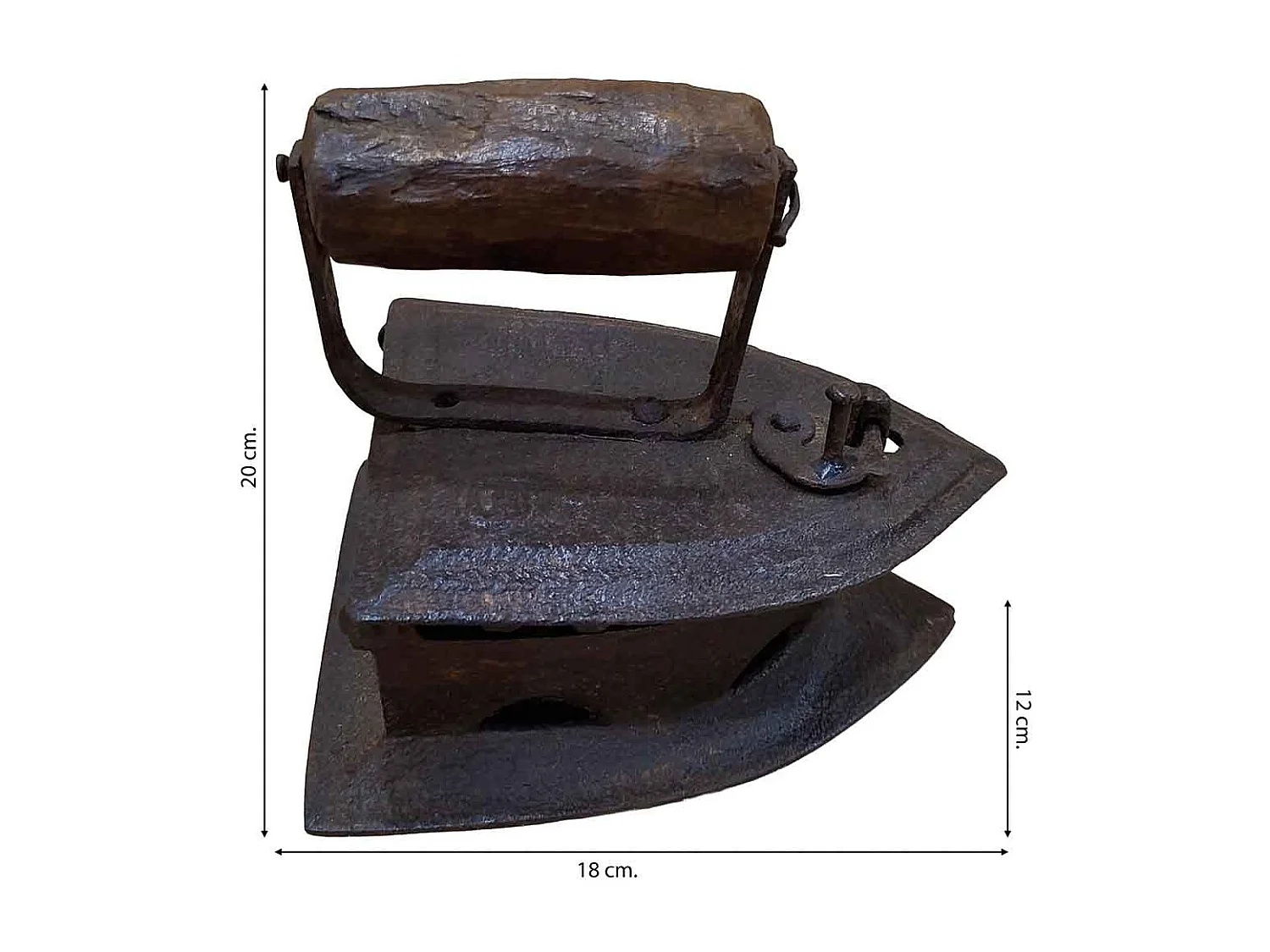 Plaque en fer fabriquée à la main 18x12x20h cm