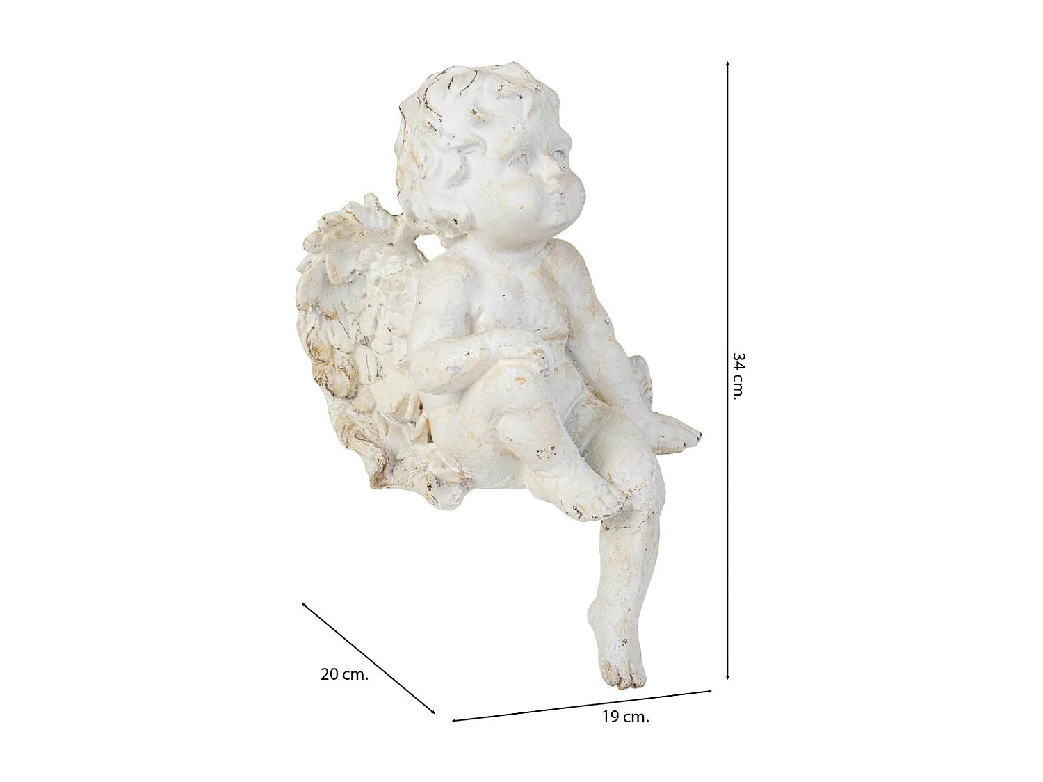 Figura decorativa angel 19x20x34h cm