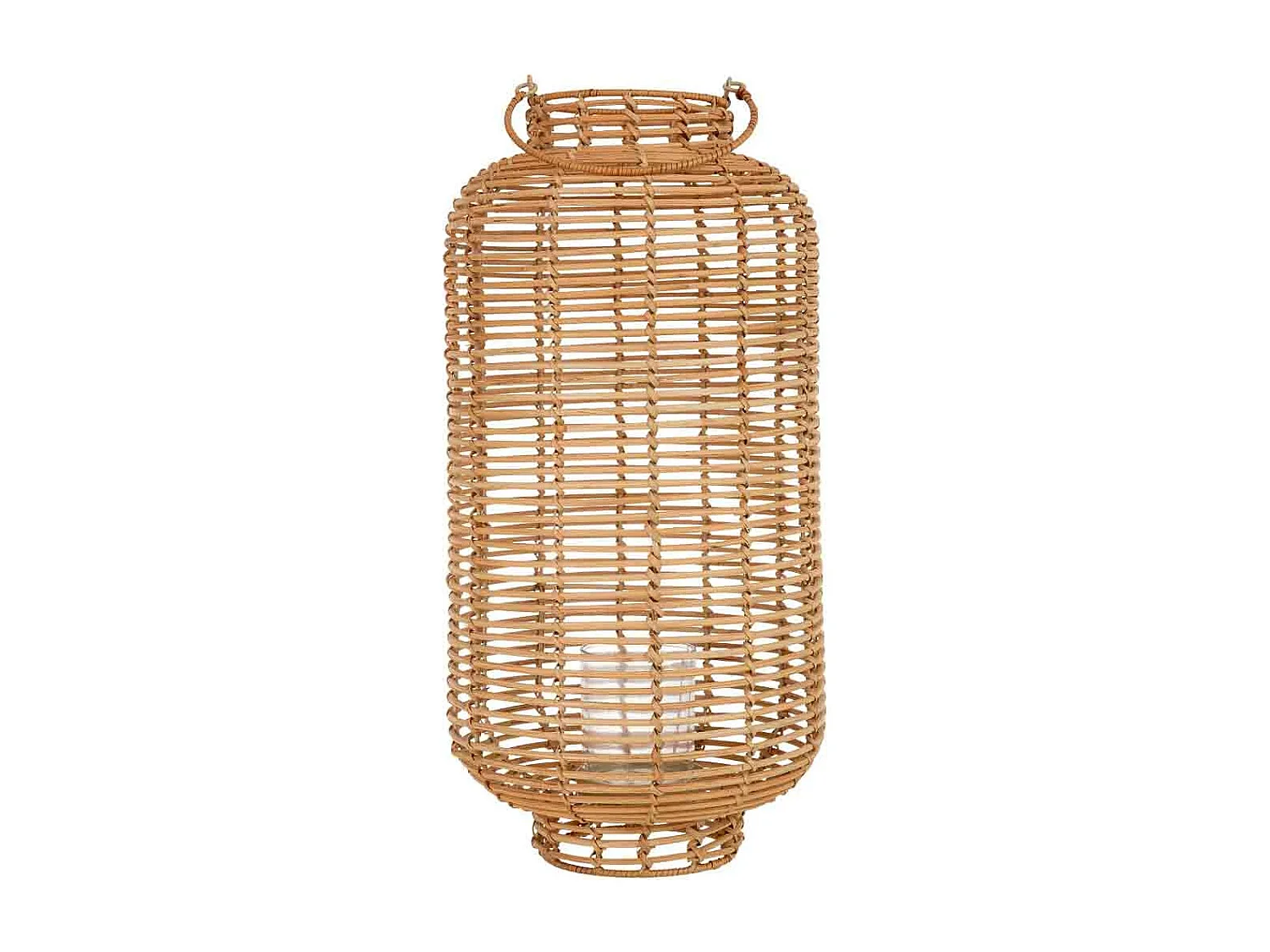 Farol de ratán natural marrón D13/25xh50/64