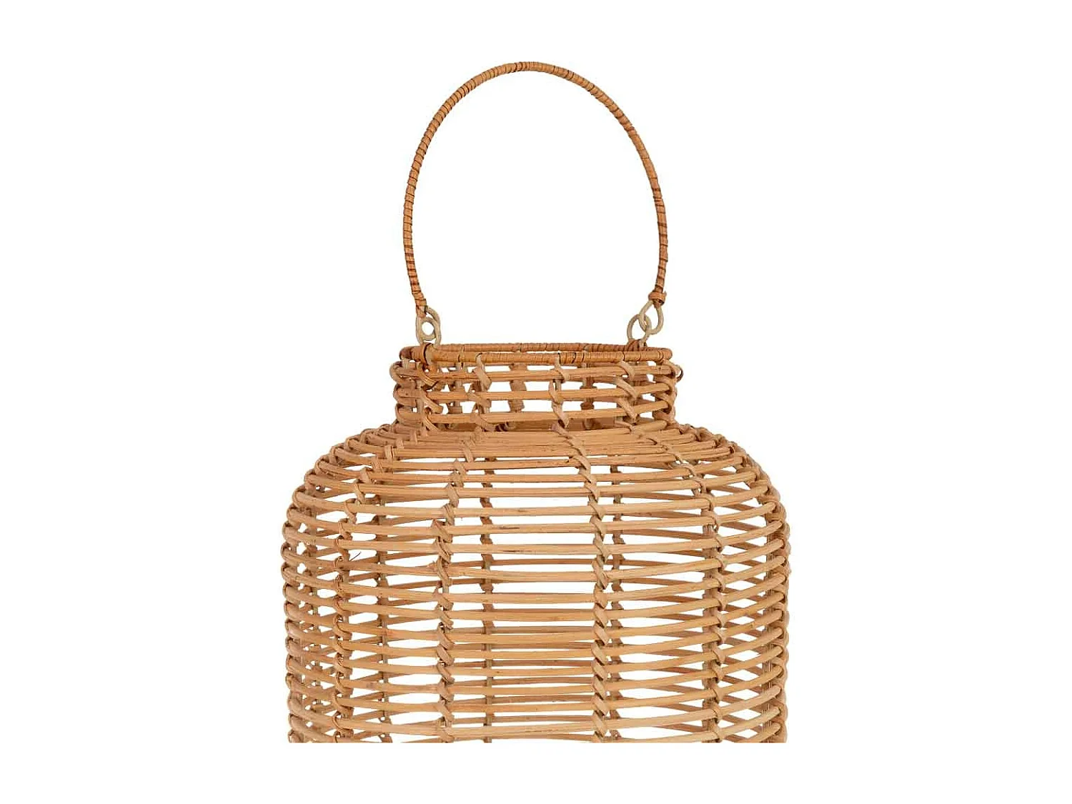 Farol de ratán natural marrón D13/25xh50/64