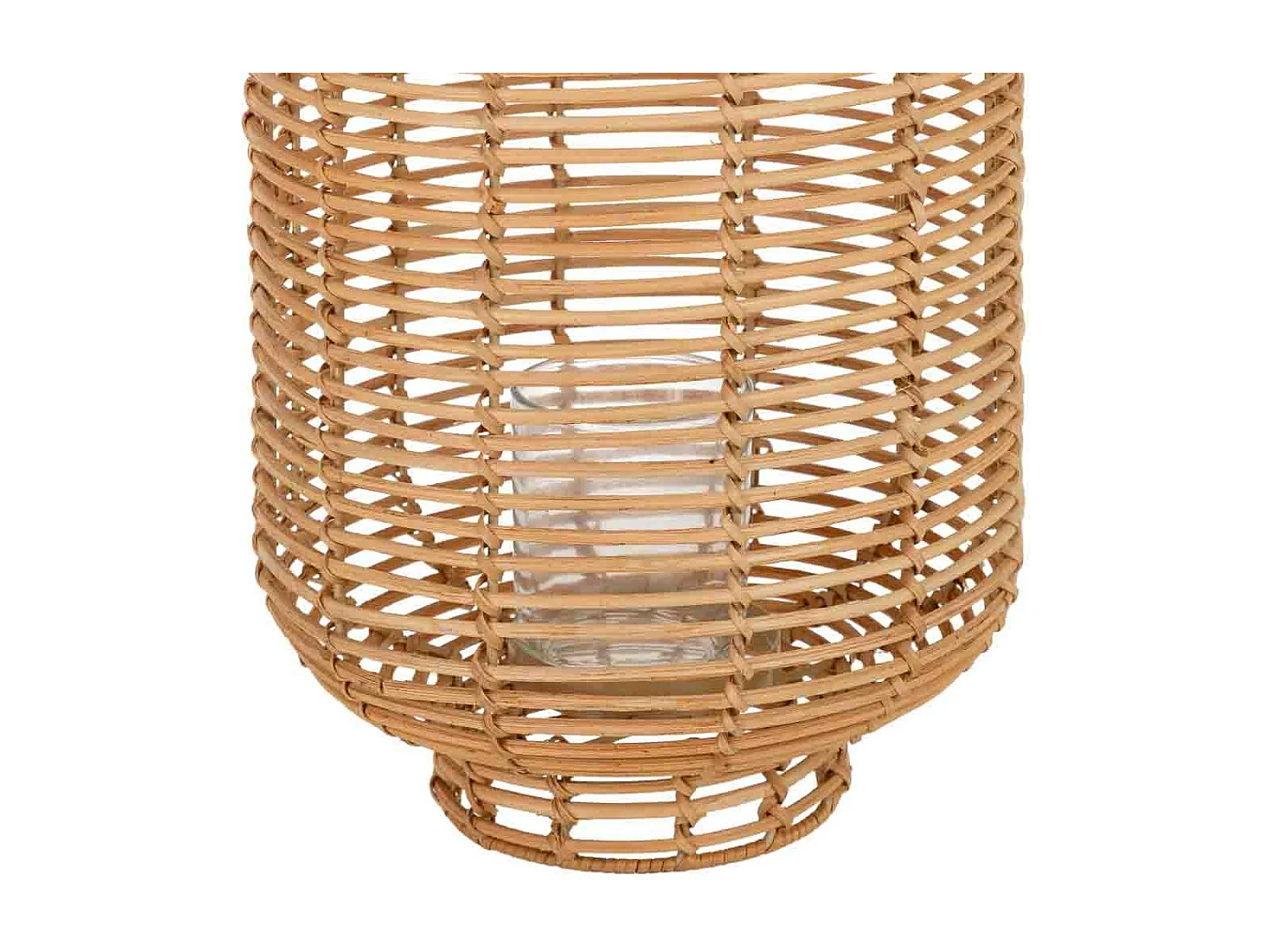 Farol de ratán natural marrón D13/25xh50/64