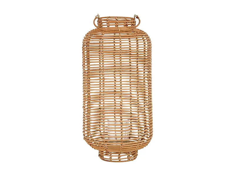 Farol de ratán natural marrón D13/25xh50/64