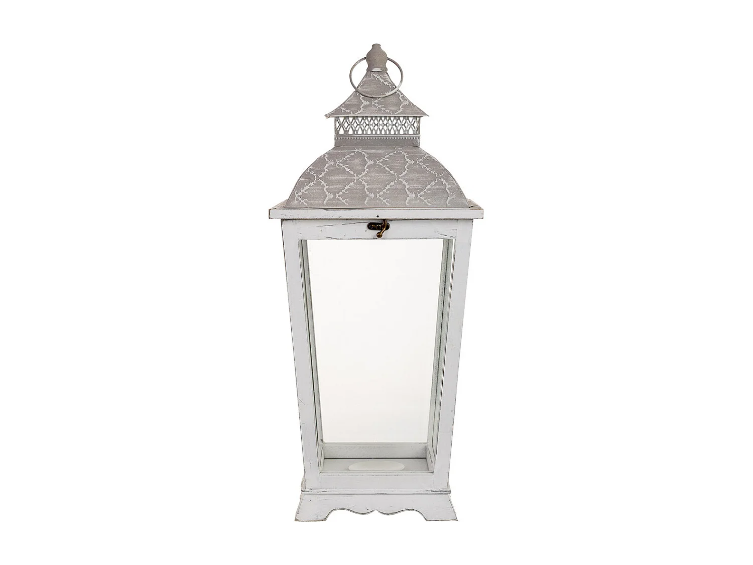 Farol de madera 26x26x61h cm