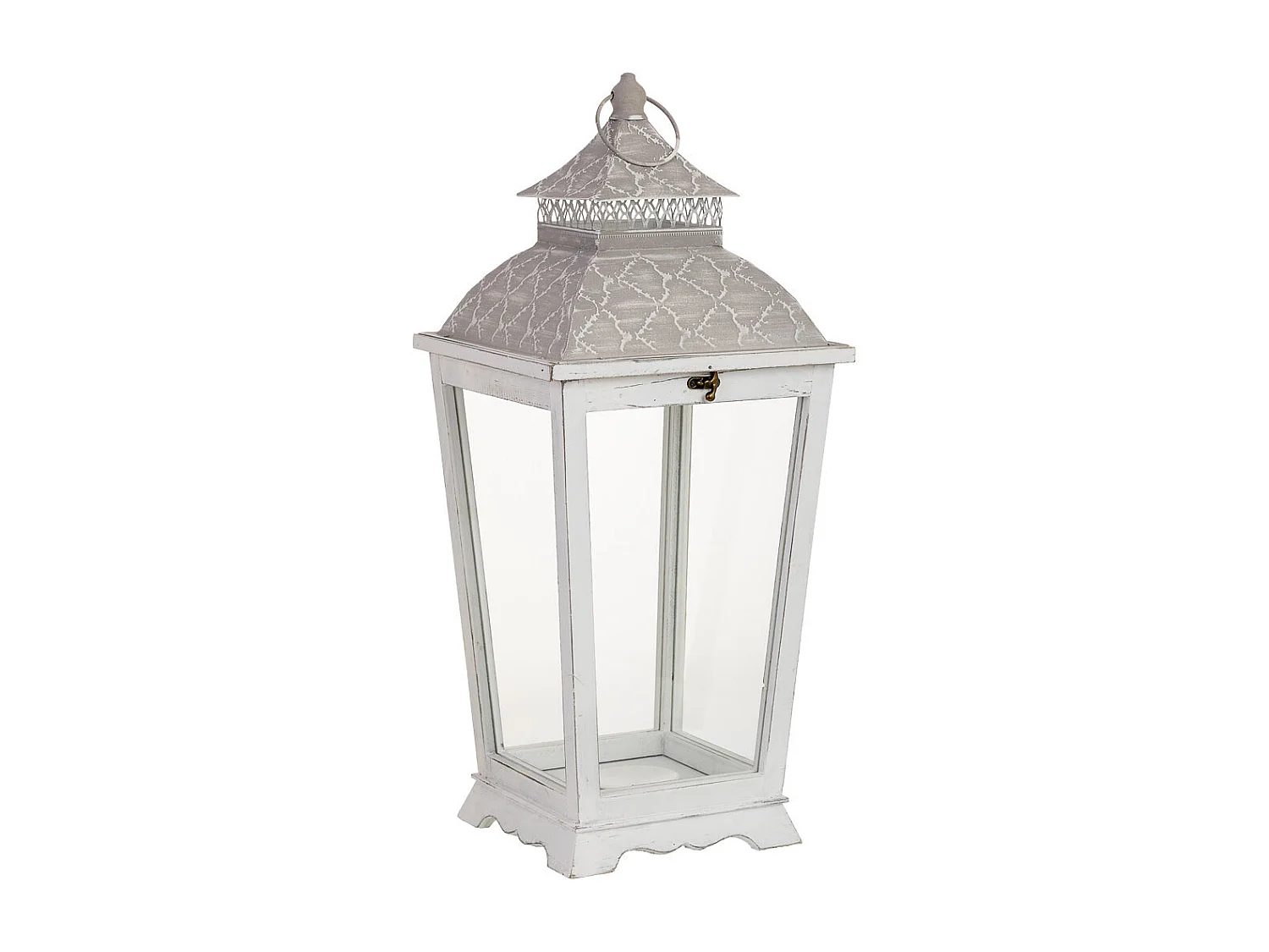 Farol de madera 26x26x61h cm