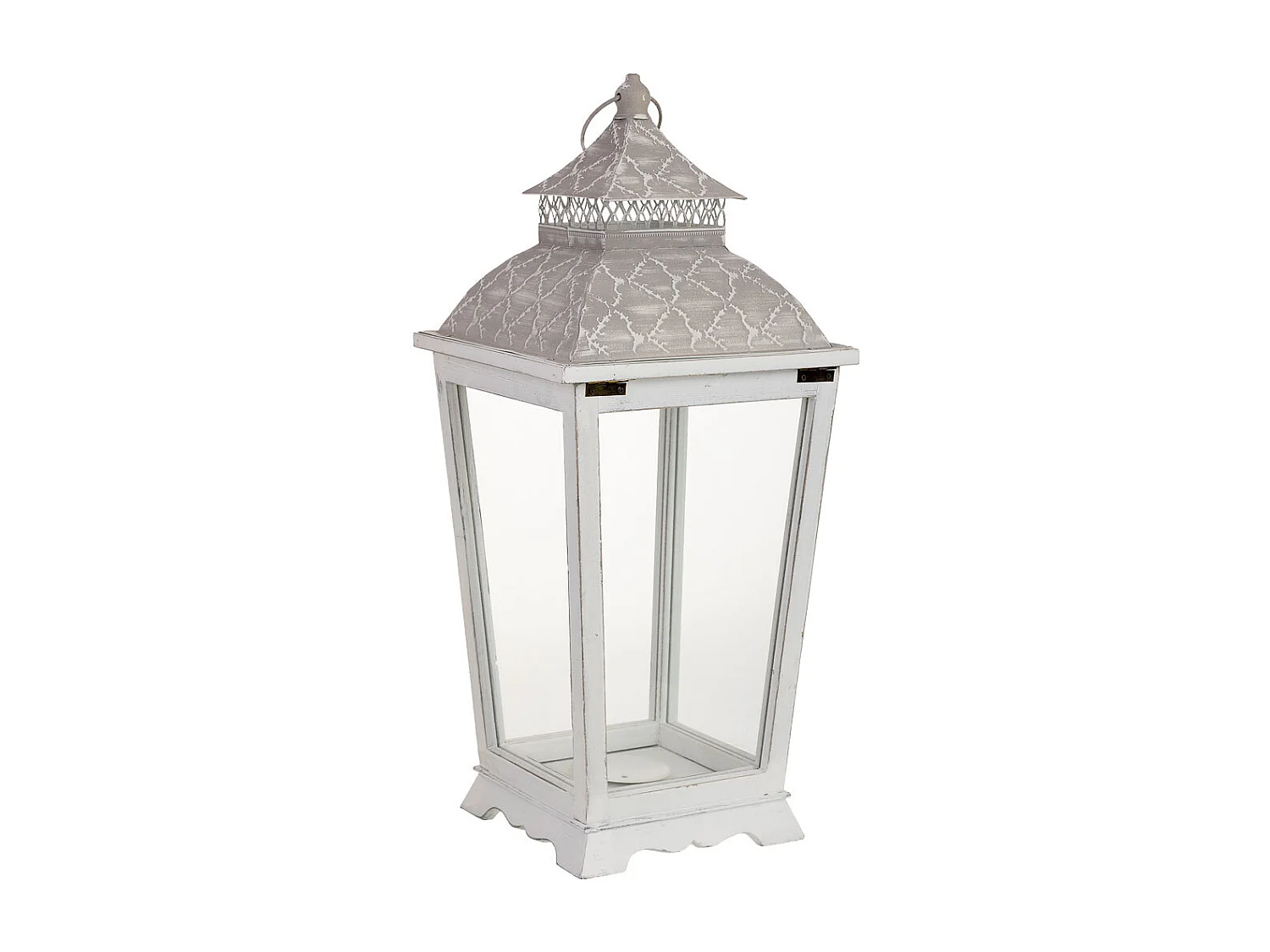 Farol de madera 26x26x61h cm