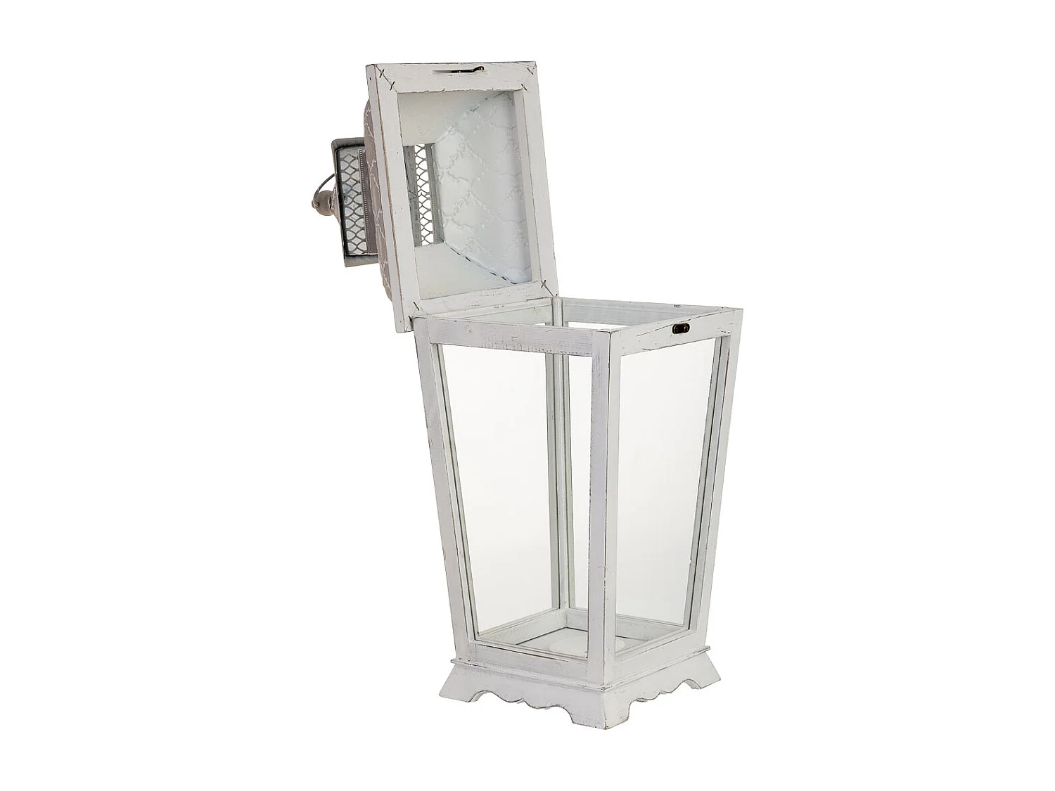 Farol de madera 26x26x61h cm