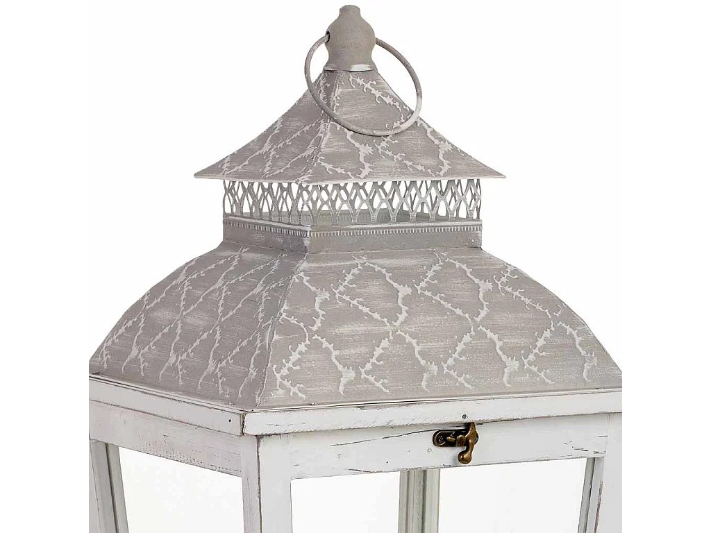 Farol de madera 26x26x61h cm