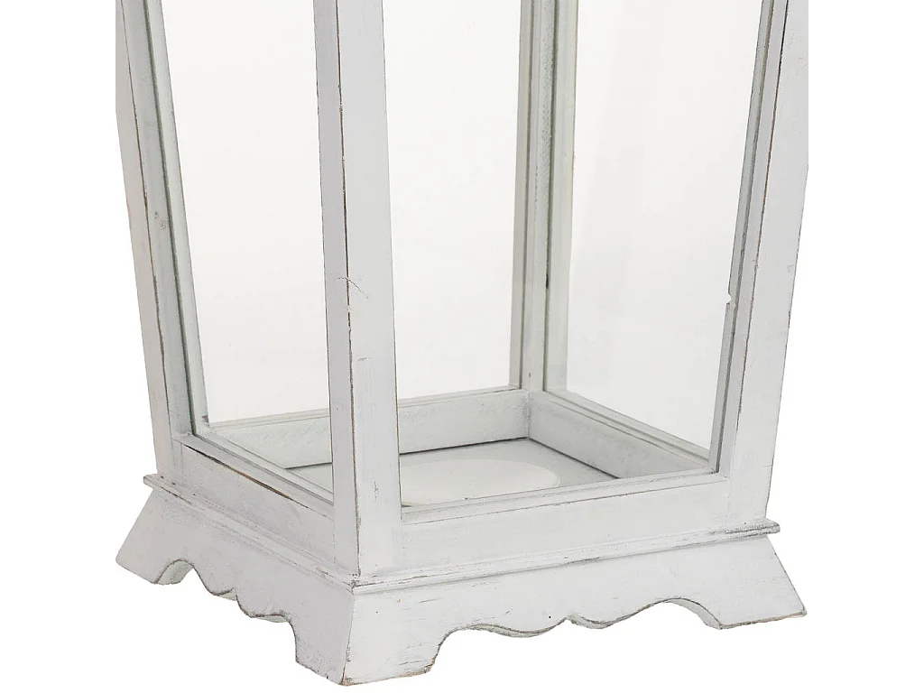 Farol de madera 26x26x61h cm
