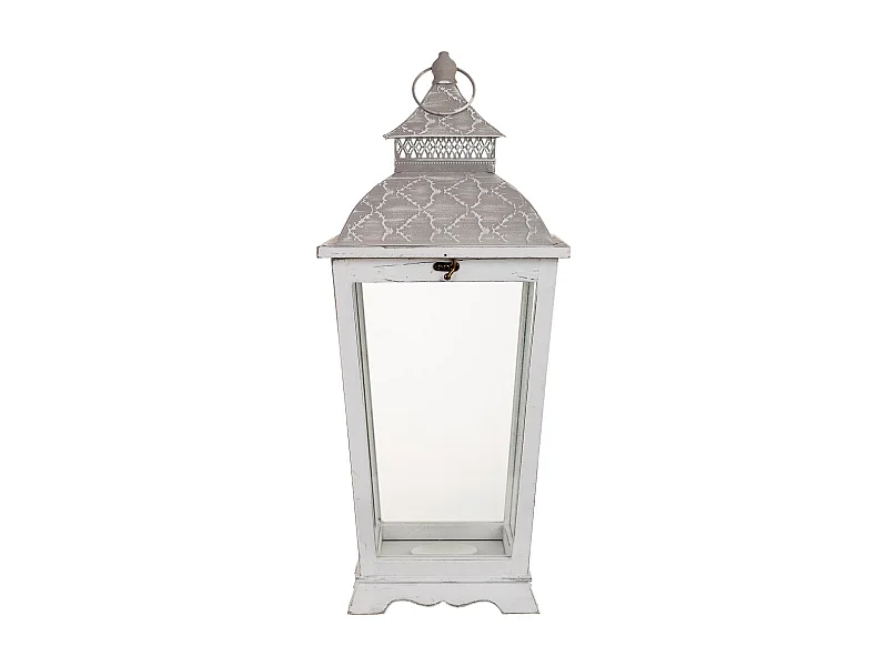 Lanterne en bois 26 x 26 x 61 cm (hauteur)