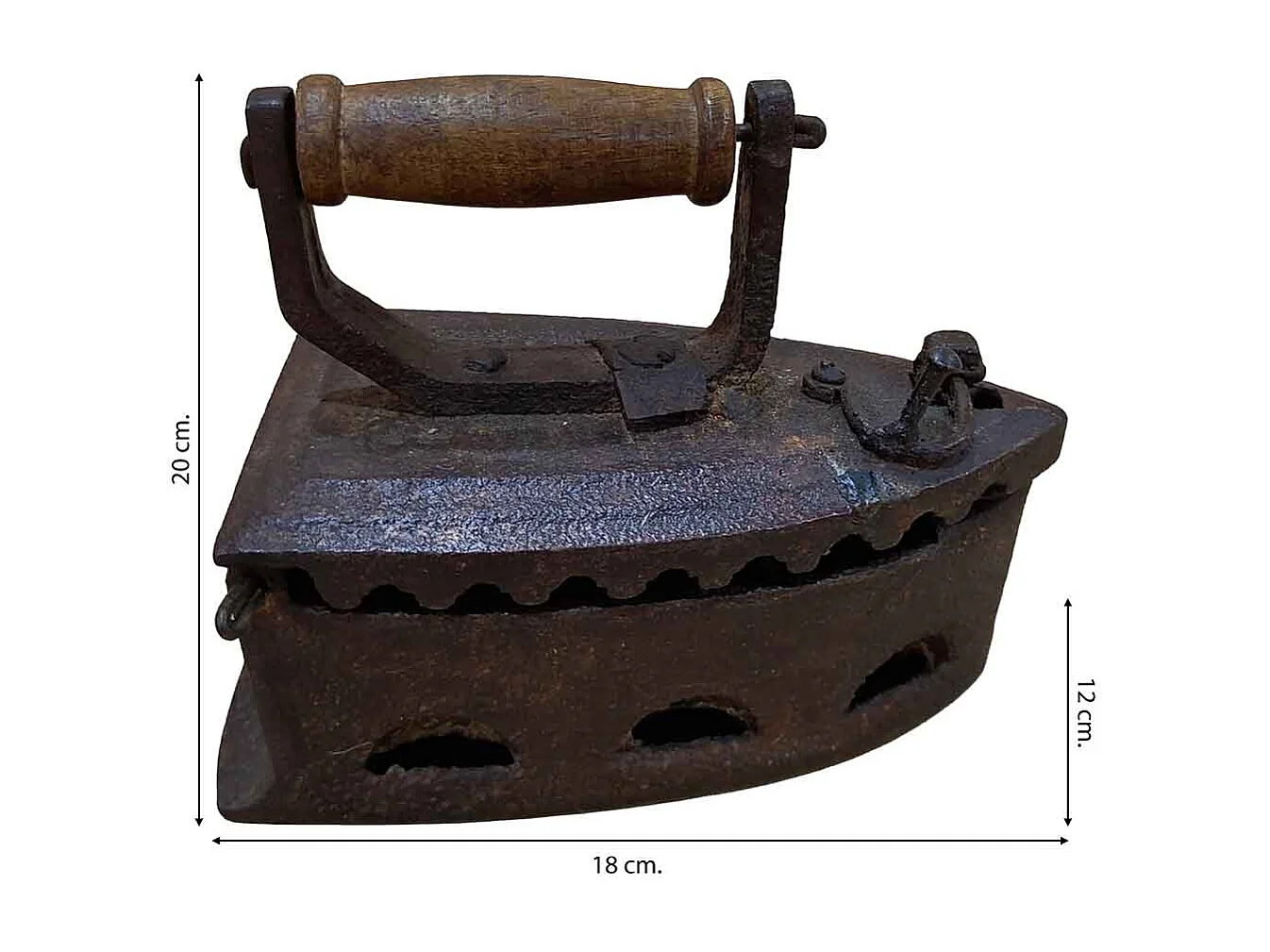 Plaque en fer fabriquée à la main 18x12x20h cm