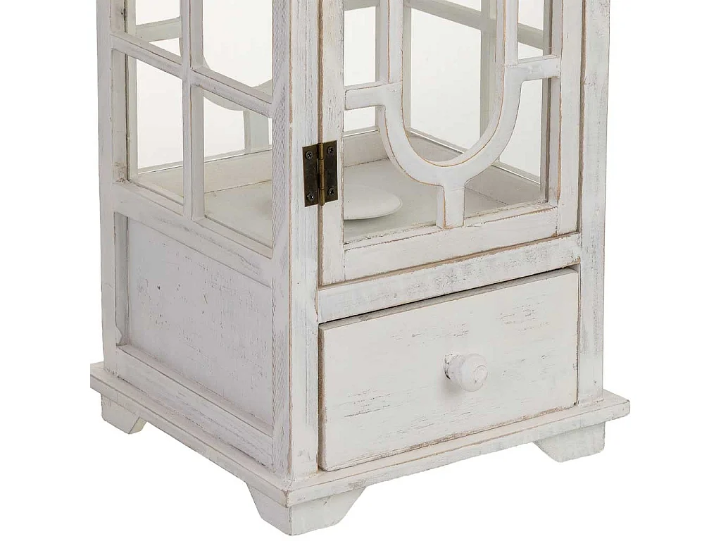 Lanterne en bois 24x24x70h cm