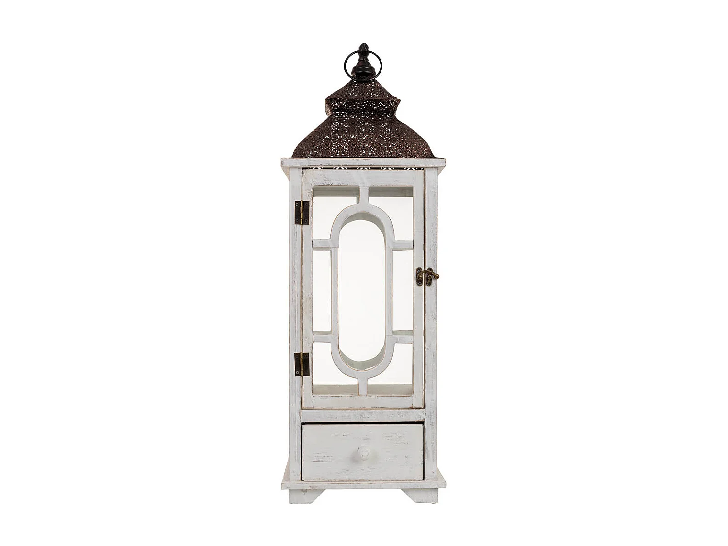 Farol de madera 24x24x70h cm