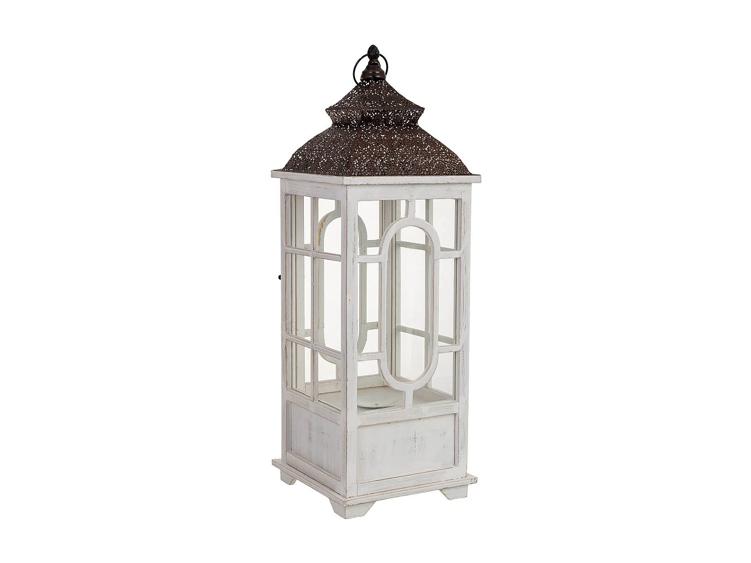 Farol de madera 24x24x70h cm