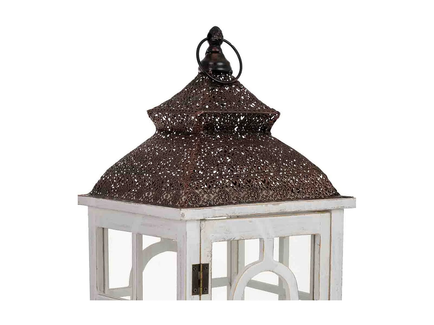 Farol de madera 24x24x70h cm