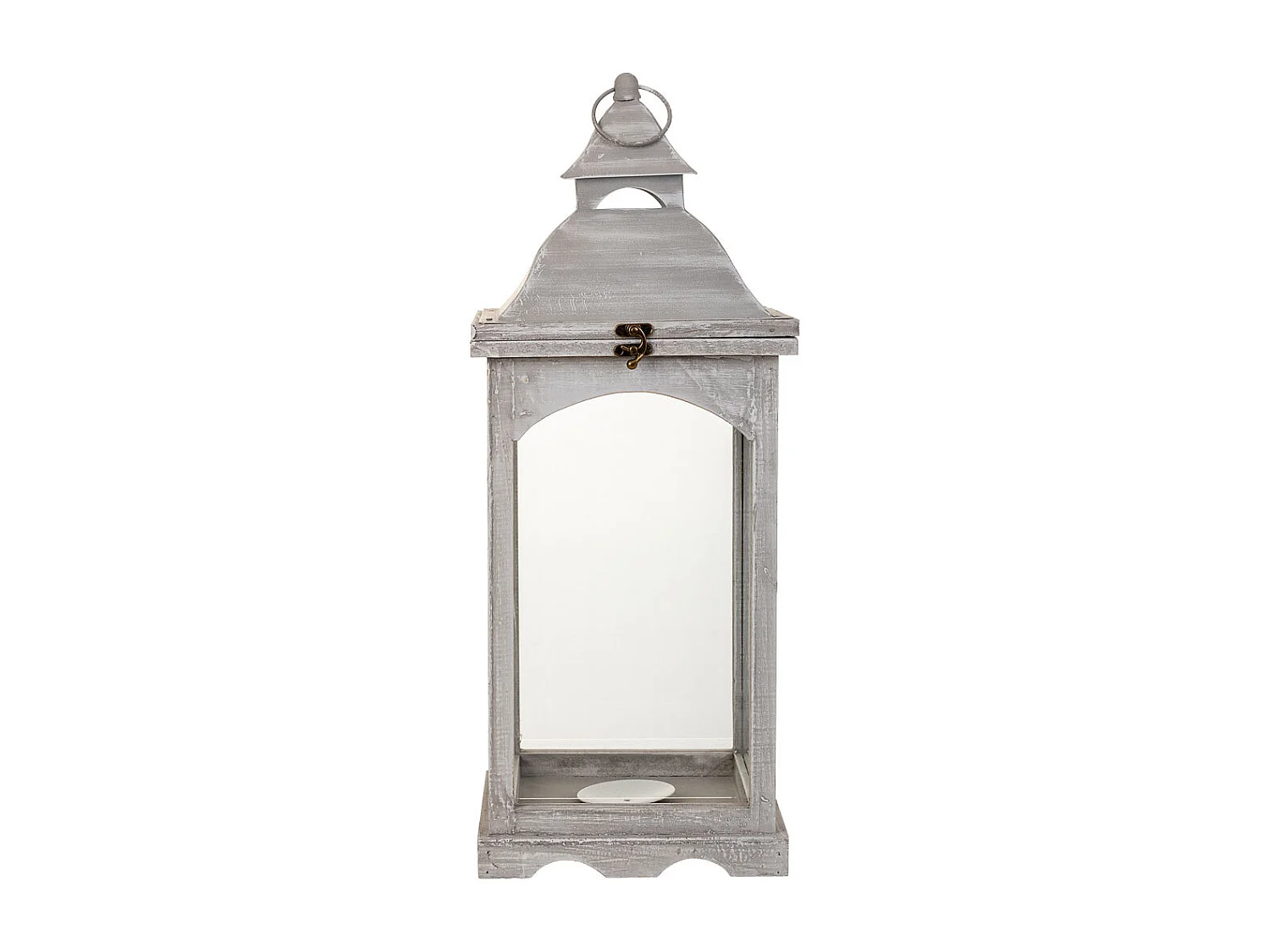 Farol de madera 23x23x58.5h cm