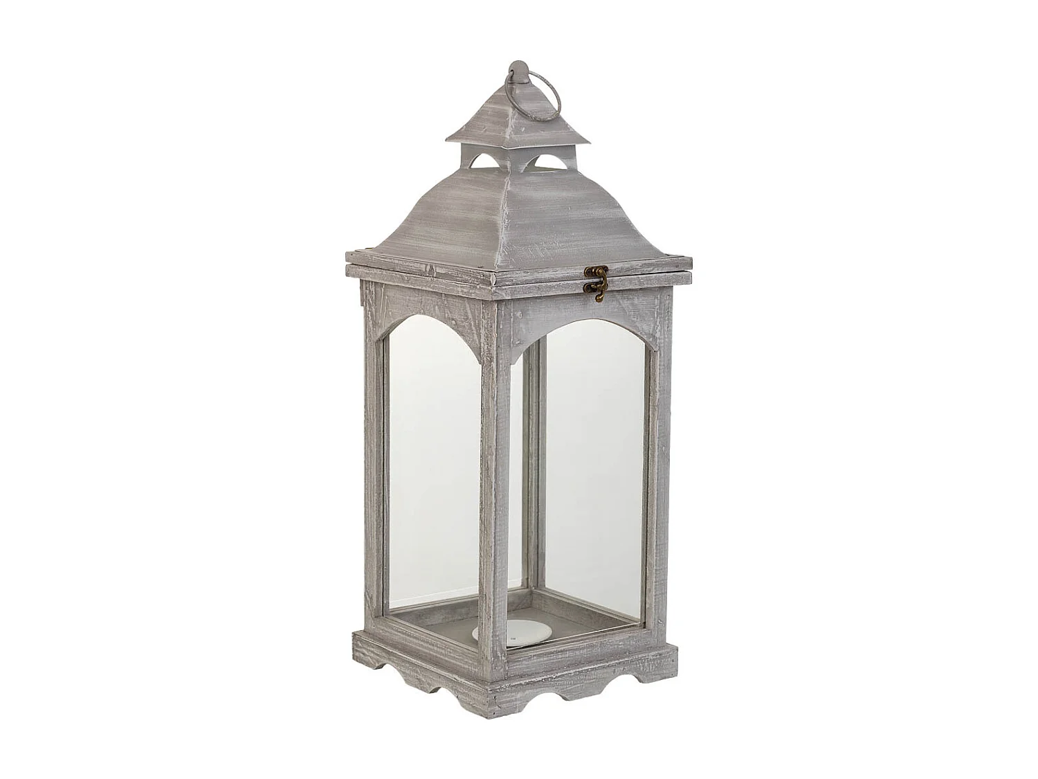 Farol de madera 23x23x58.5h cm
