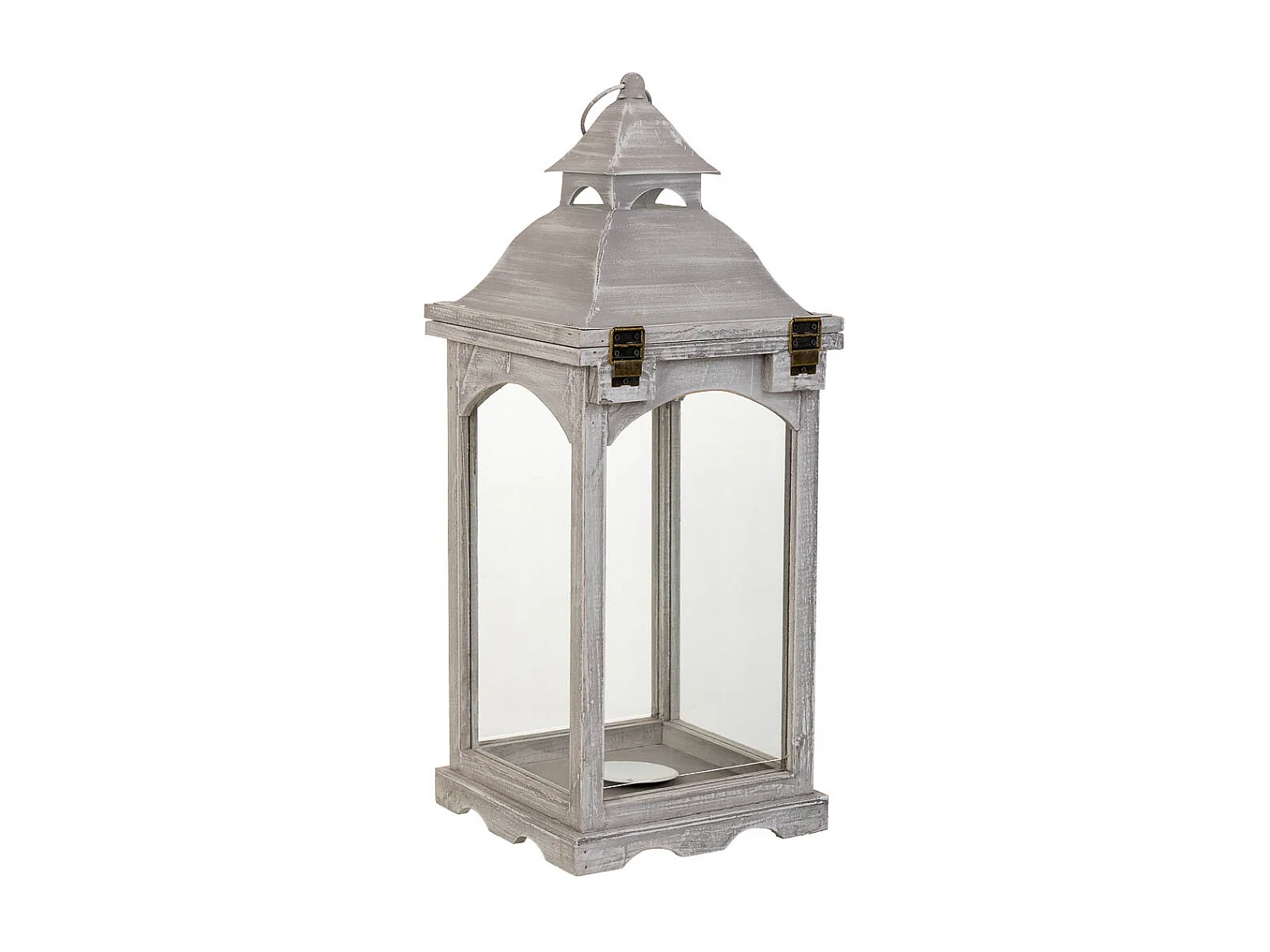 Farol de madera 23x23x58.5h cm