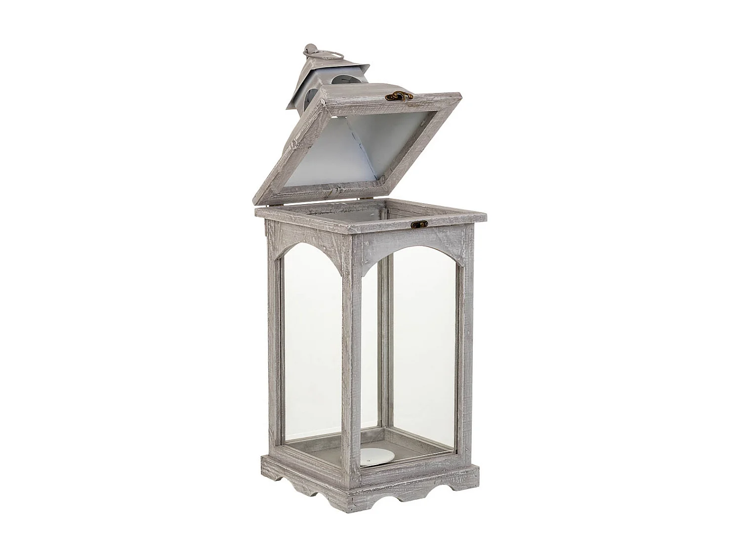 Farol de madera 23x23x58.5h cm