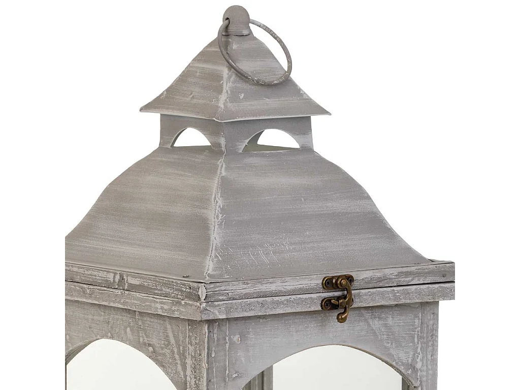 Farol de madera 23x23x58.5h cm