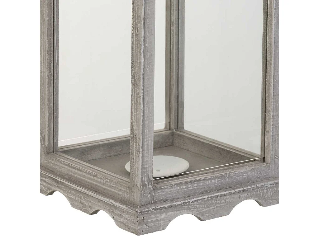 Farol de madera 23x23x58.5h cm