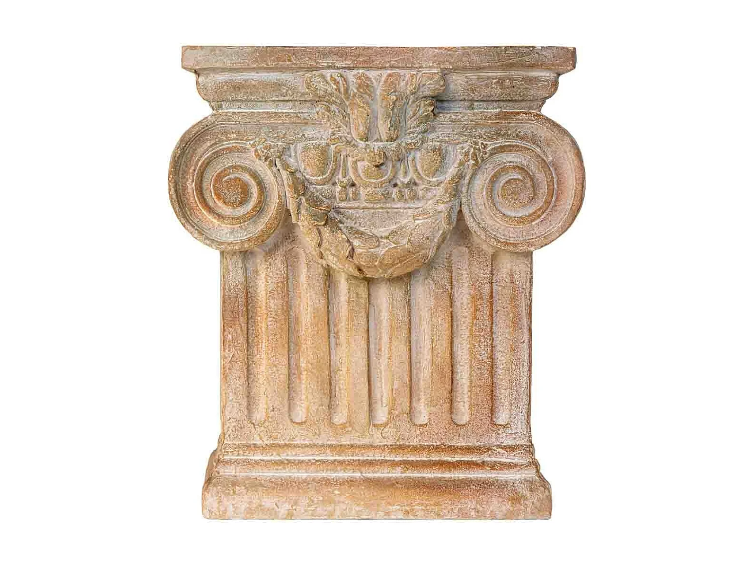 Columna decorativa de magnesio envejecido 41.5x20x47h cm