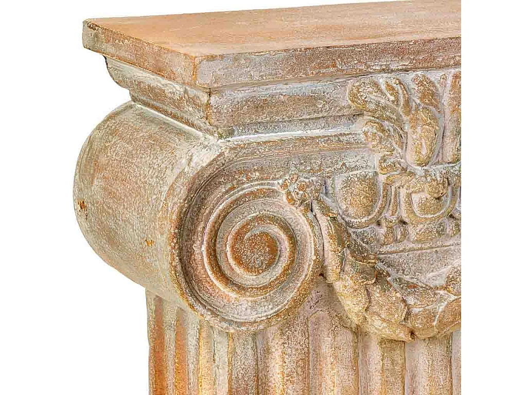 Columna decorativa de magnesio envejecido 41.5x20x47h cm