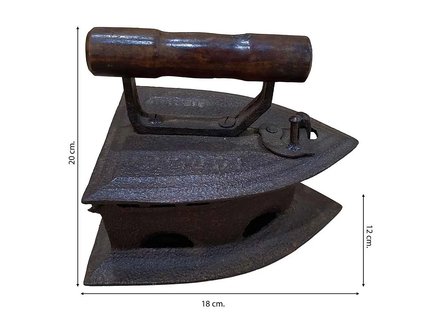 Plaque en fer fabriquée à la main 18x12x20h cm