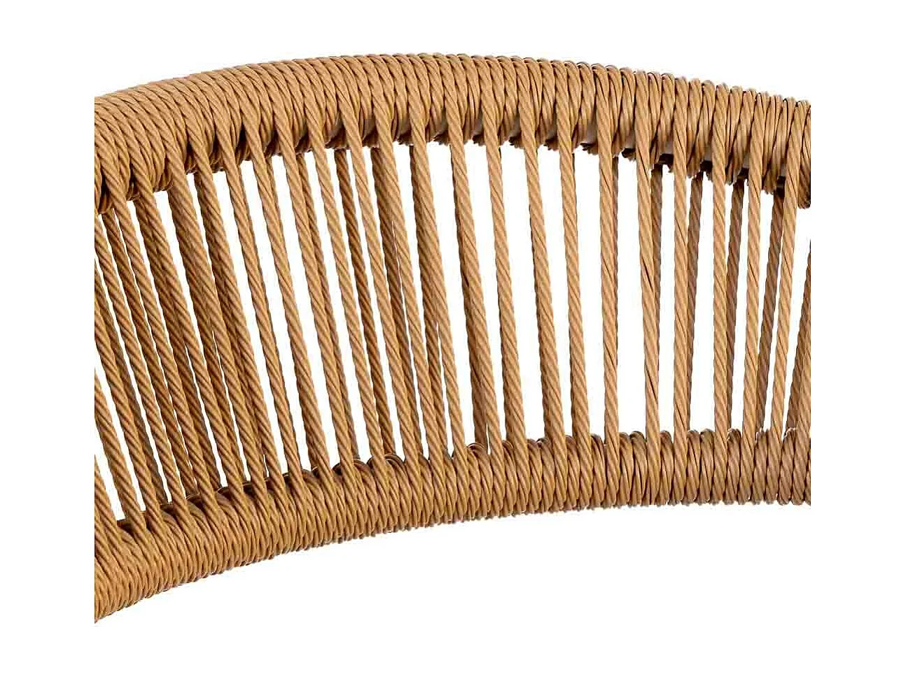 Chaise en rotin synthétique marron et blanc 56x60x78