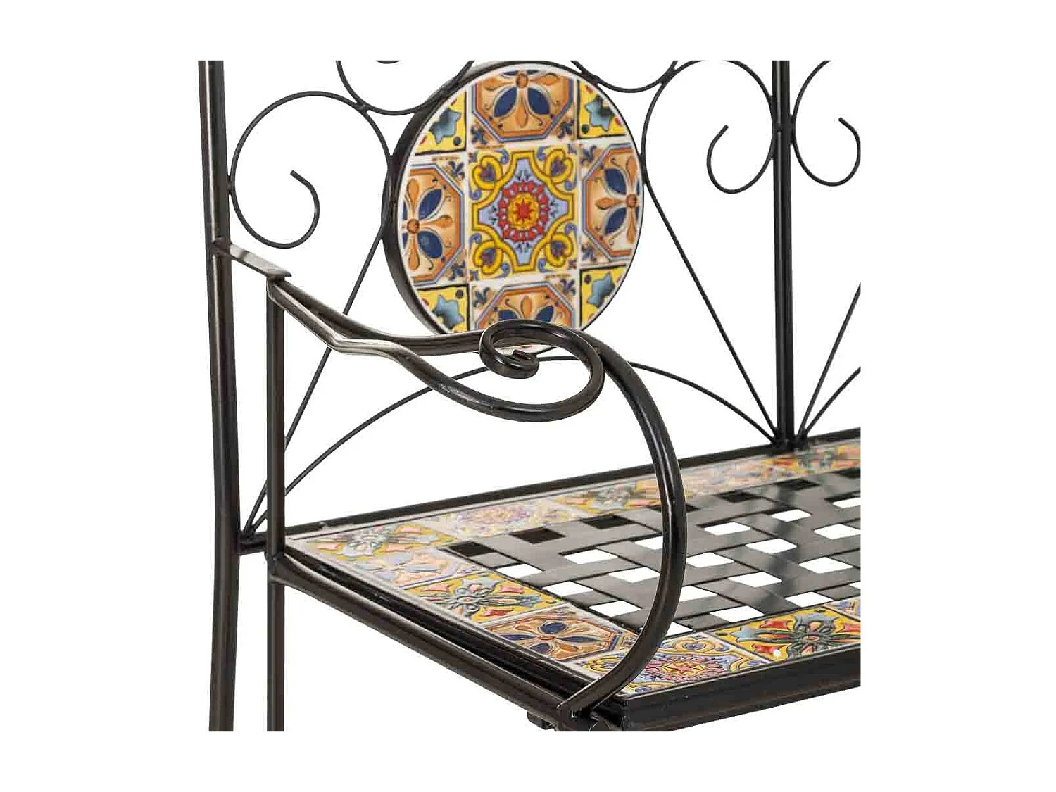 Banco de metal multicolor 110x50x88h cm