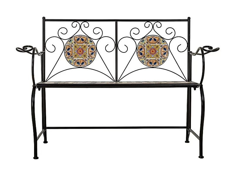 Banco de metal multicolor 110x50x88h cm