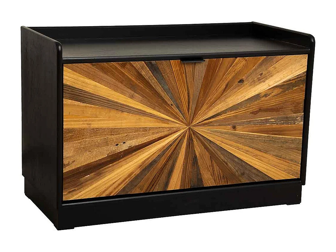 Étagère à chaussures en bois recyclé brun 80 x 38 x 53 cm (hauteur)