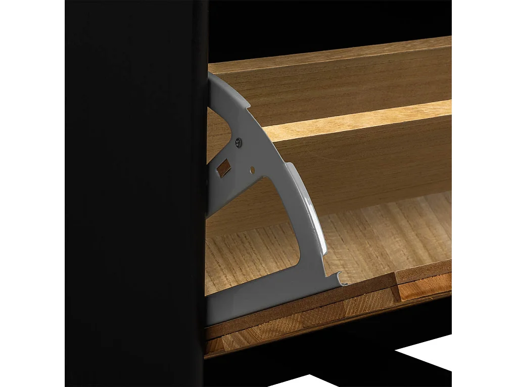 Étagère à chaussures en bois recyclé brun 80 x 38 x 53 cm (hauteur)