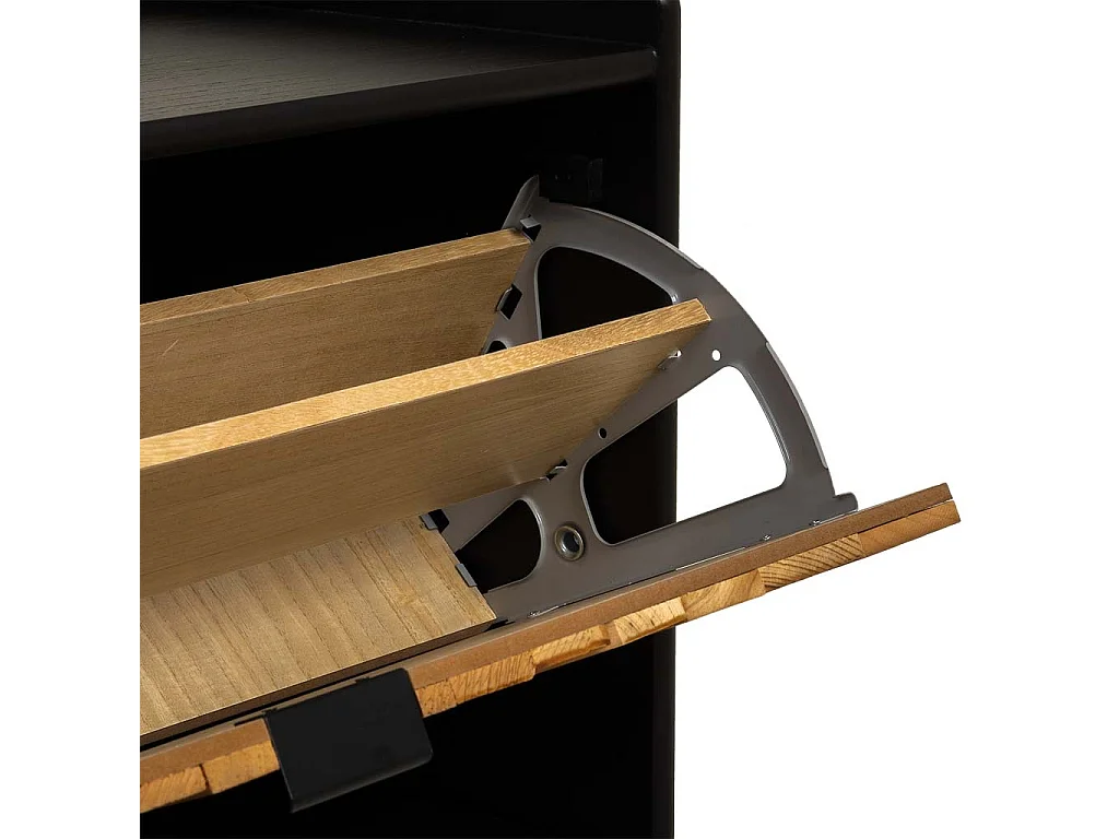 Étagère à chaussures en bois recyclé brun 80 x 38 x 53 cm (hauteur)