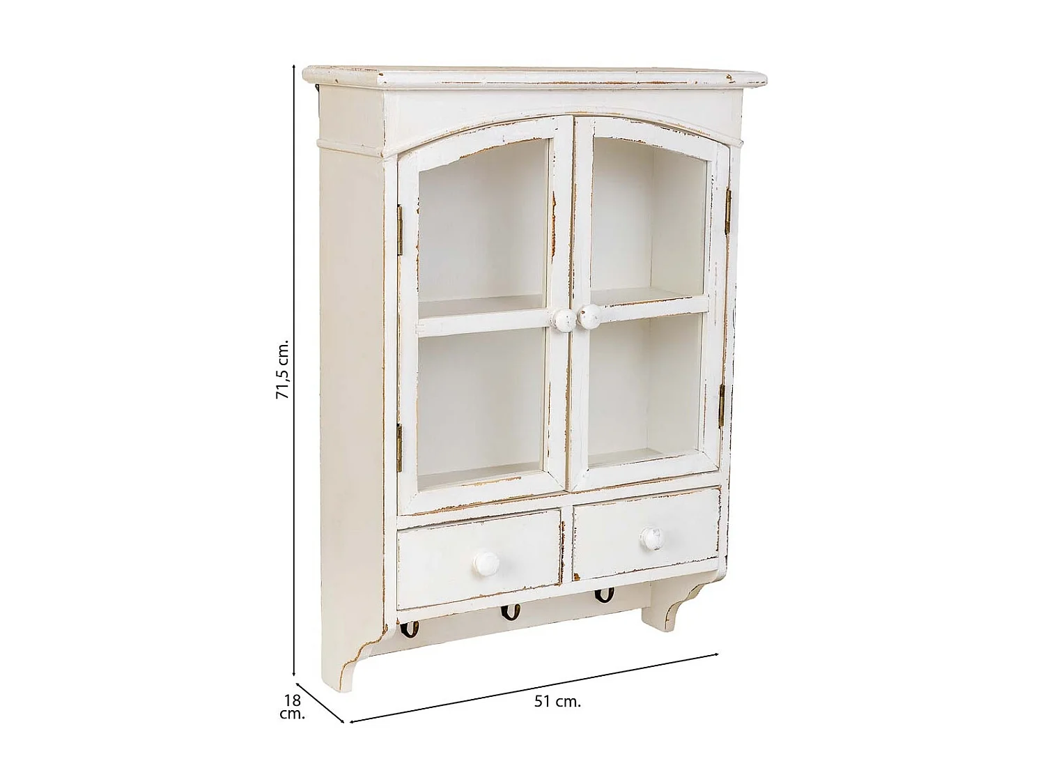 Estantería de madera beige 51x18x71,5h cm