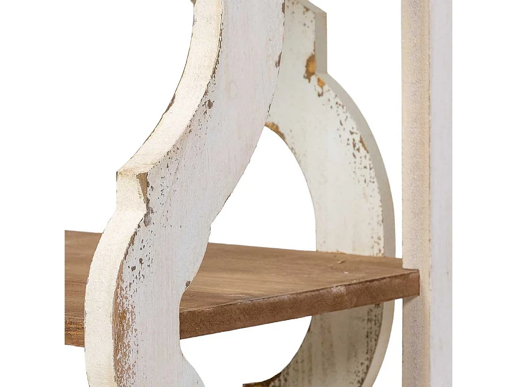 Bibliothèque en bois brun et blanc à 3 étagères 163x42x85 cm (hauteur)