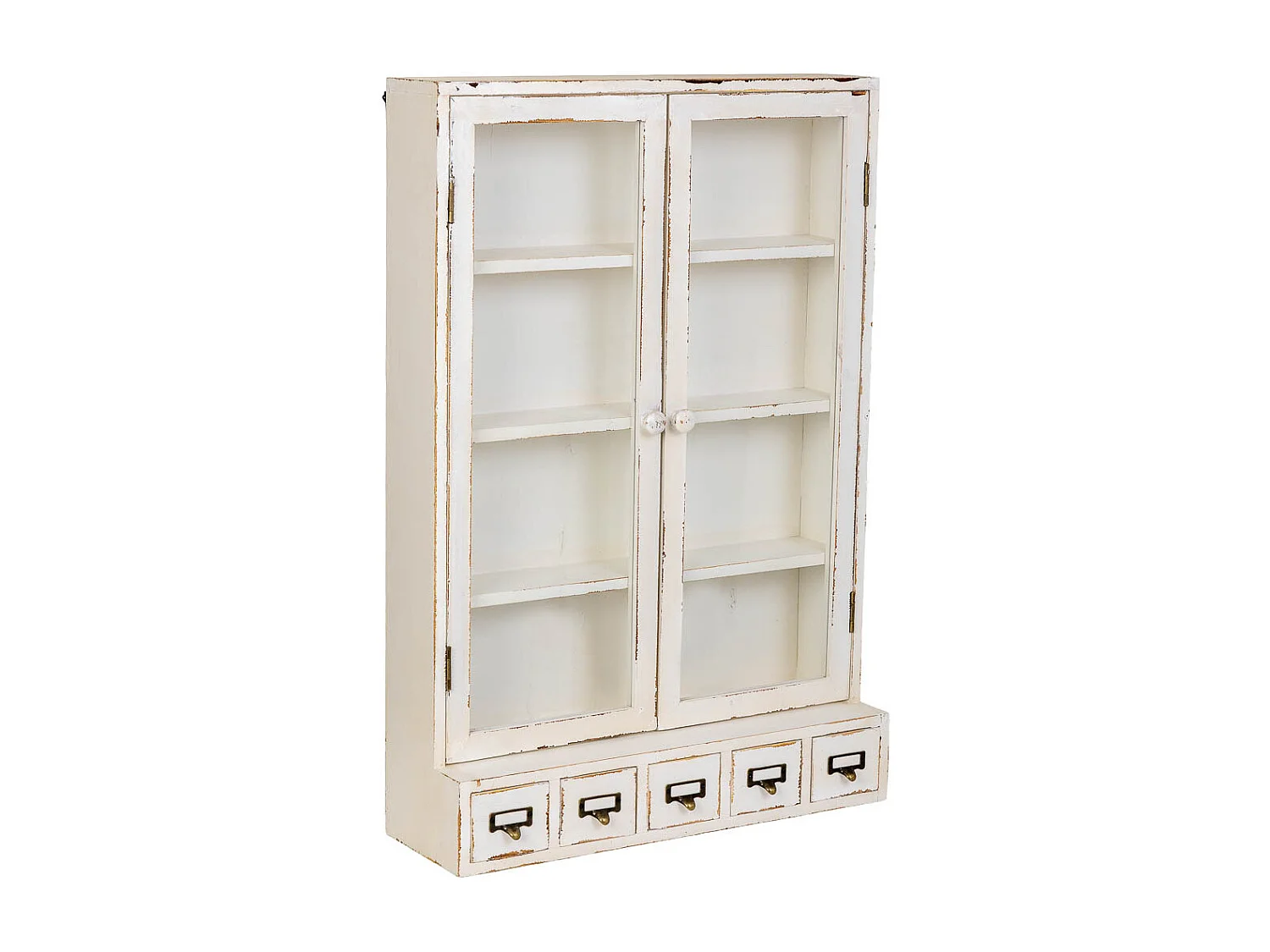 Étagère en bois beige 60 x 18,5 x 88 cm (h)