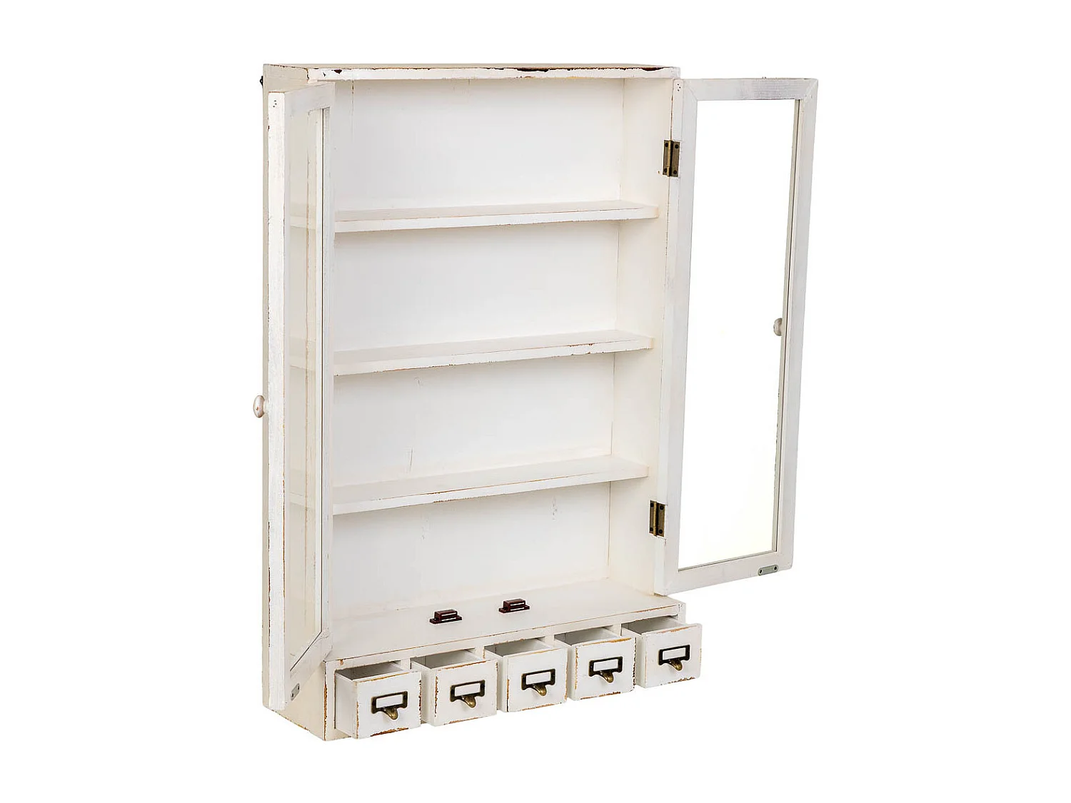 Étagère en bois beige 60 x 18,5 x 88 cm (h)