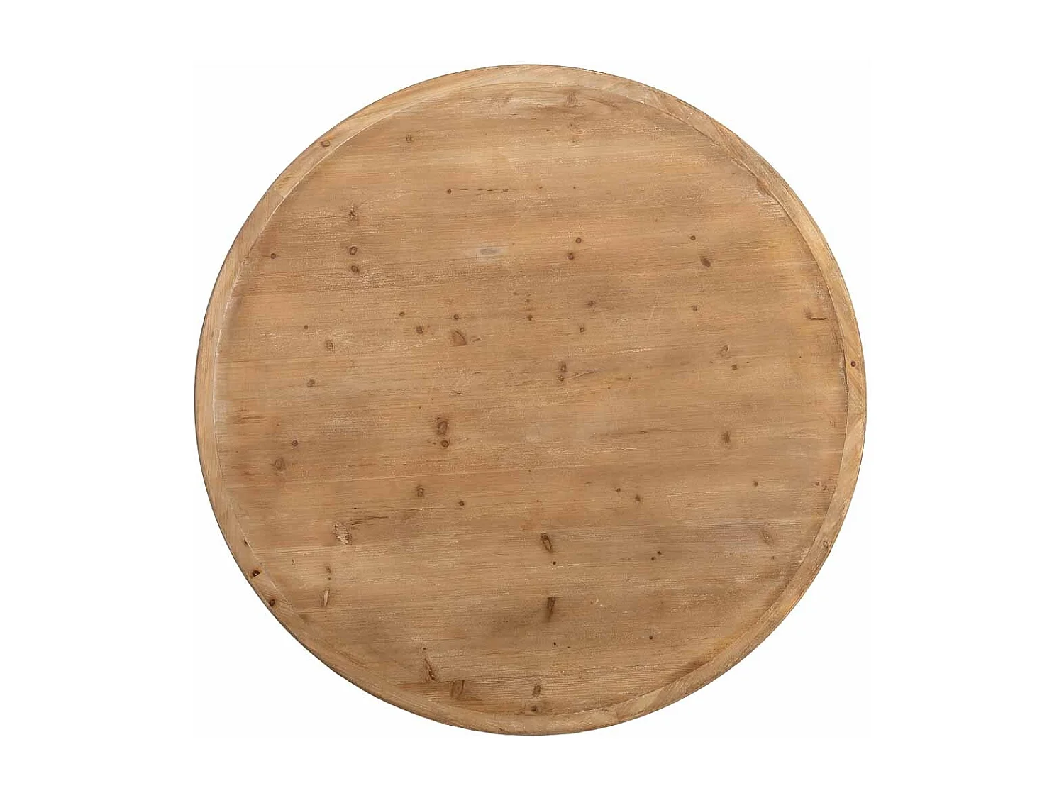 Mesa de comedor de madera marrón y blanca 120x120x79h cm