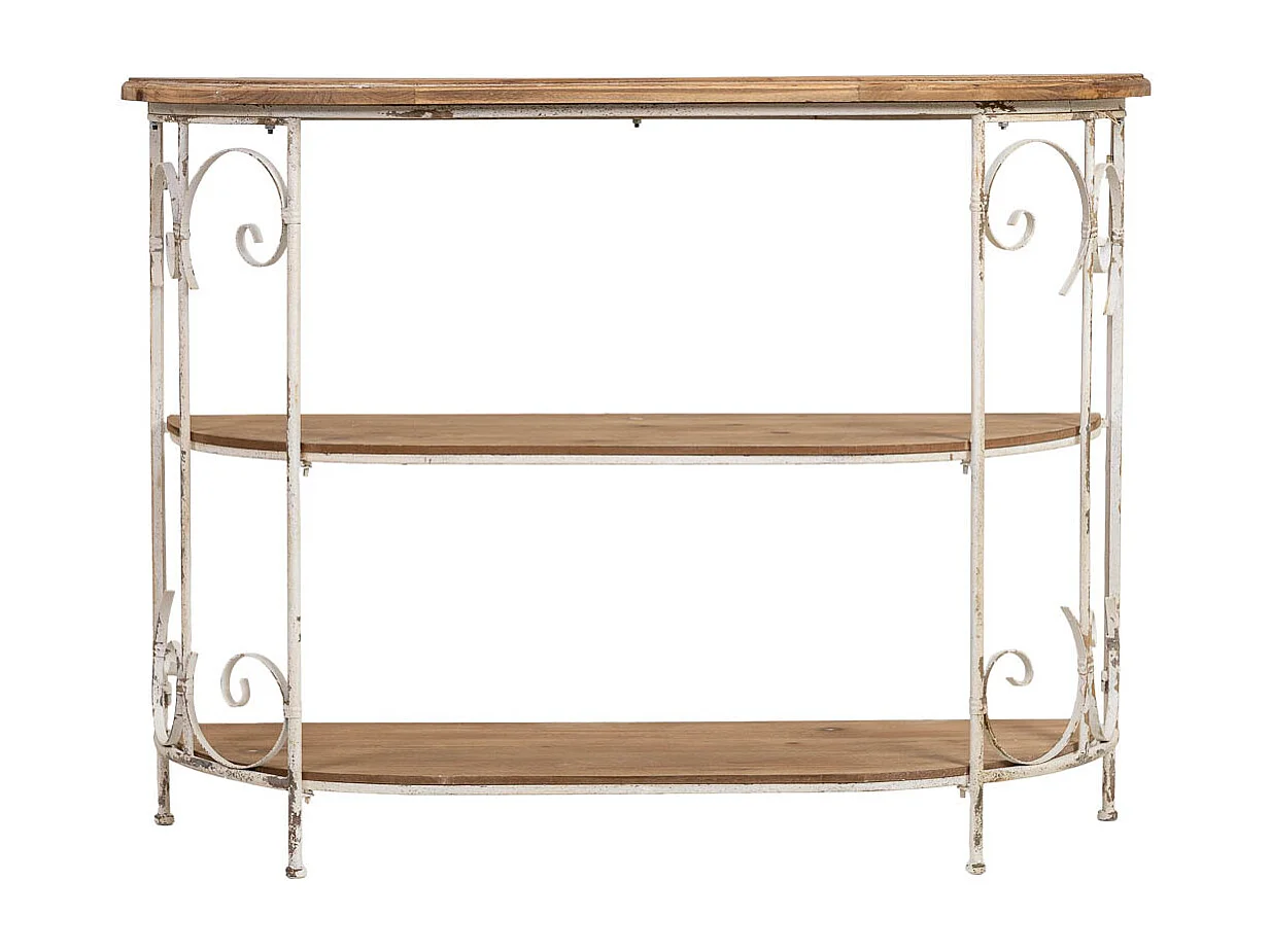 Estantería de madera blanca de 3 baldas 110x35.5x81.5h cm