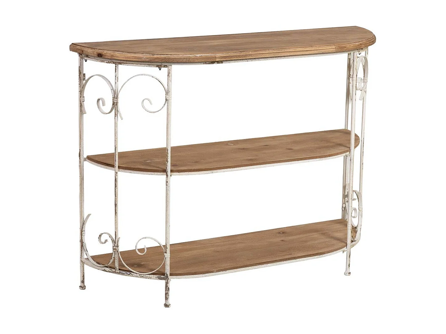 Estantería de madera blanca de 3 baldas 110x35.5x81.5h cm