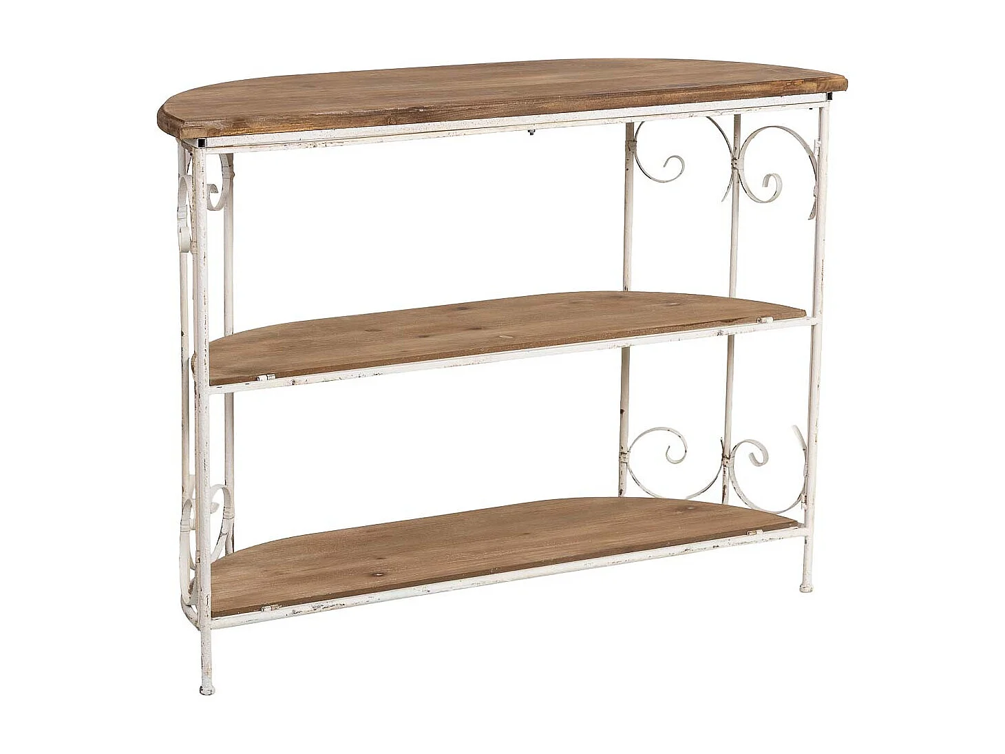 Estantería de madera blanca de 3 baldas 110x35.5x81.5h cm