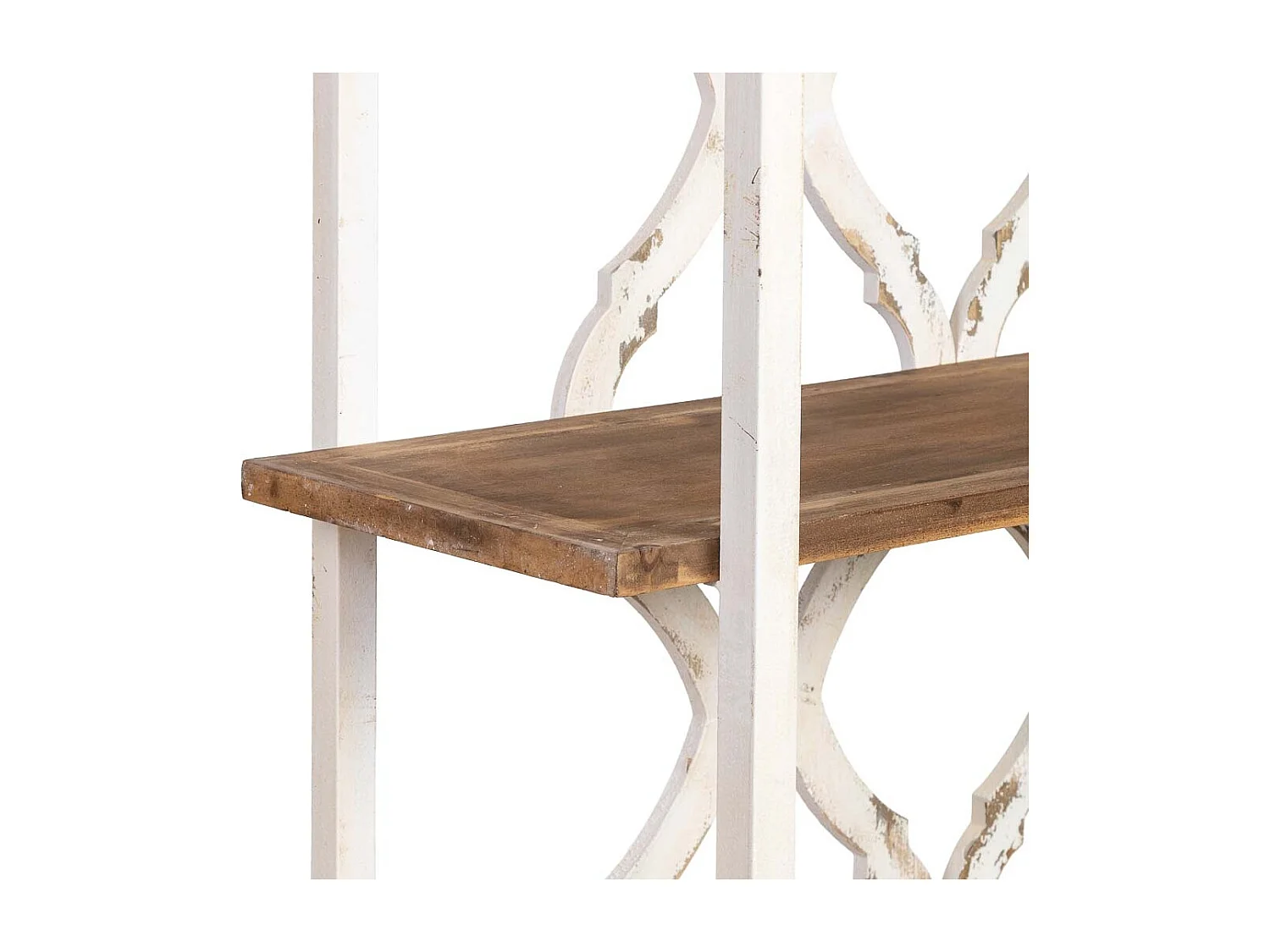 Bibliothèque en bois brun et blanc à 5 étagères 120x42,5x190 cm