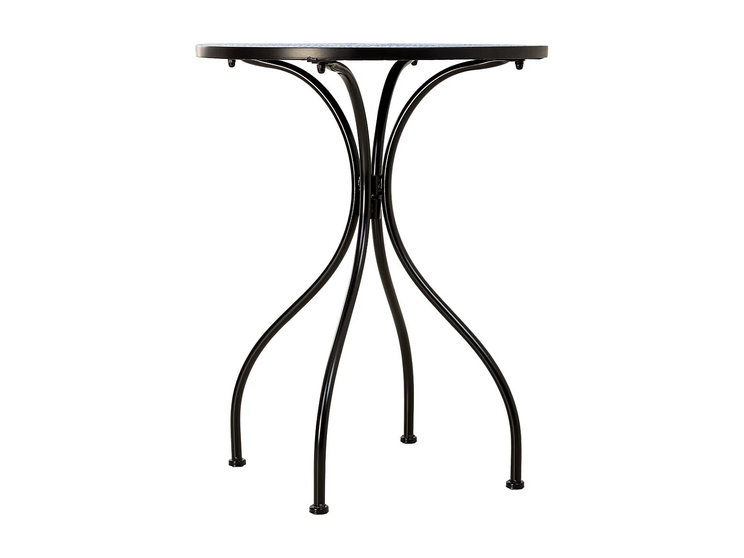 Ensemble table et 2 chaises en métal multicolore, 60 x 60 x 75 cm et 38 x 46 x 90 cm