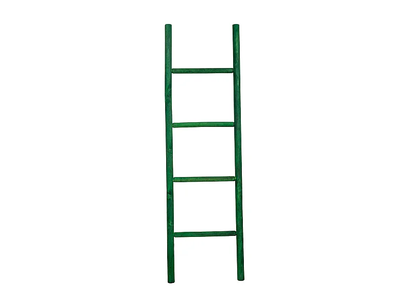 Escalera estanteria de madera verde 44x3x150h cm