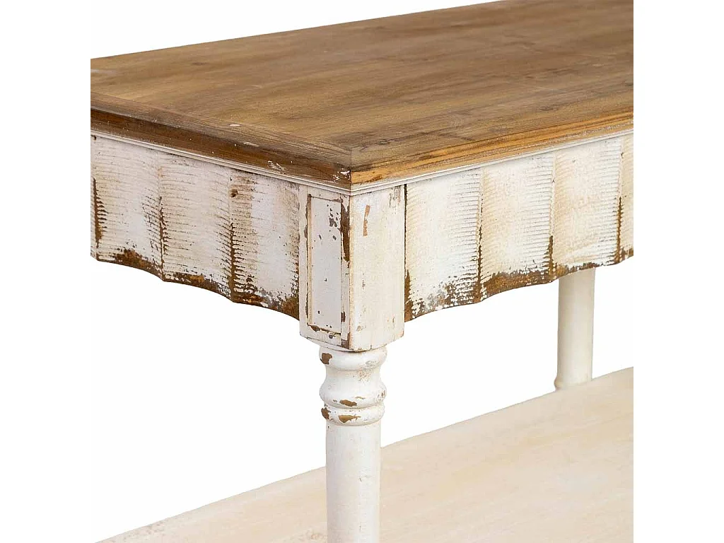 Estantería de madera marrón y blanca 160x50x90h cm