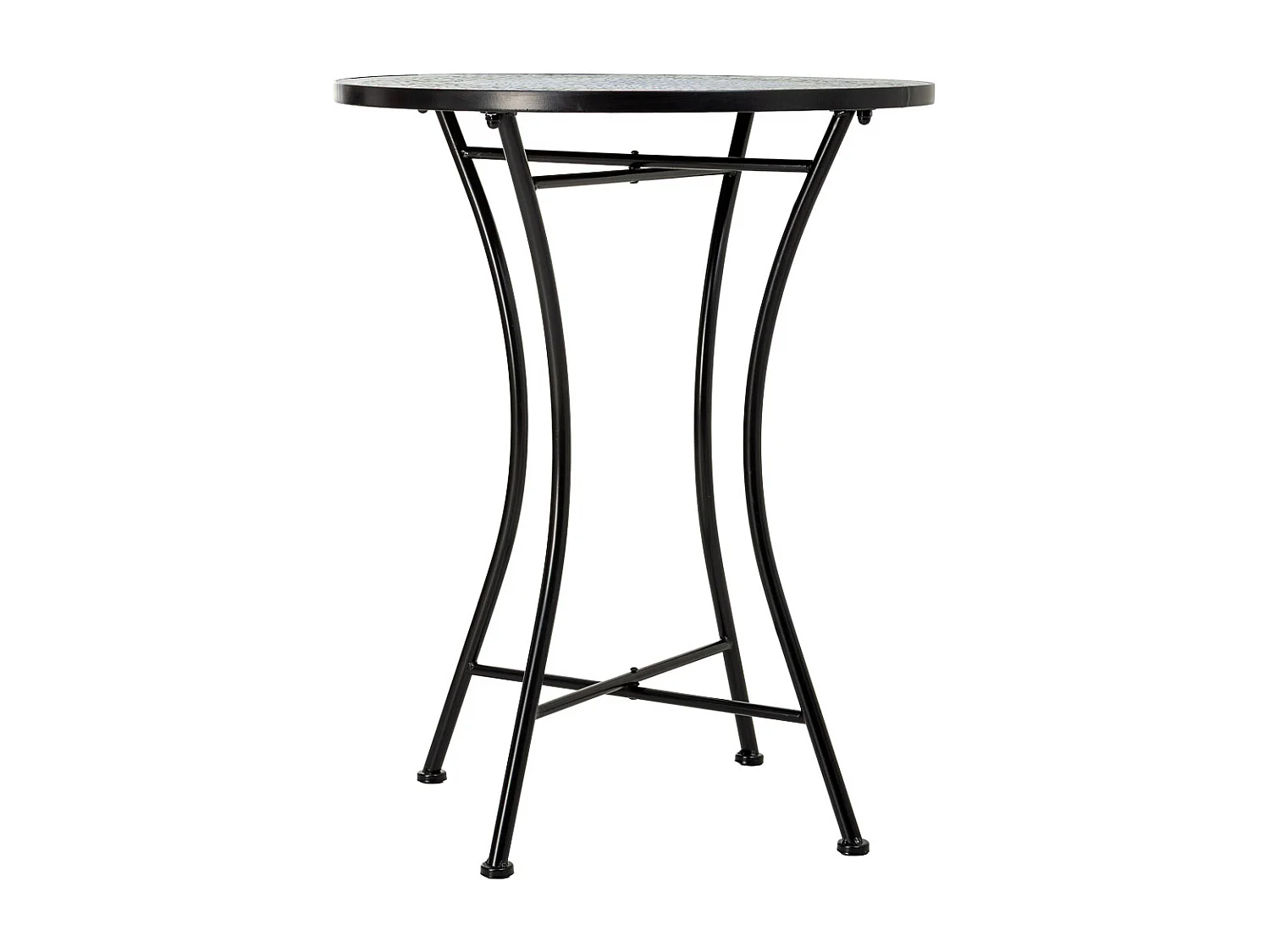 Ensemble table et 2 chaises en métal multicolore, 60 x 60 x 75 cm et 38 x 46 x 90 cm