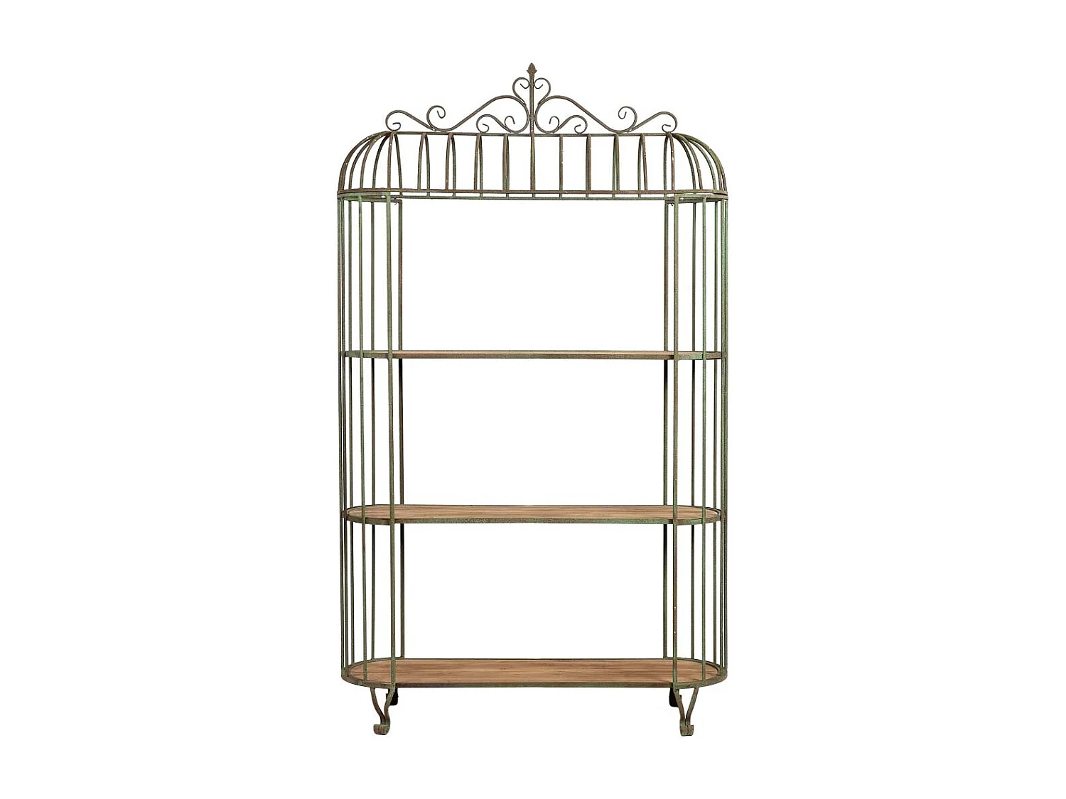 Estantería jaula de hierro envejecida 120x42x205h cm