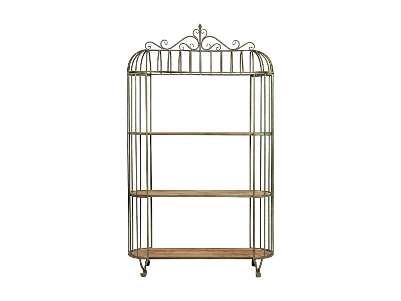 Estantería jaula de hierro envejecida 120x42x205h cm